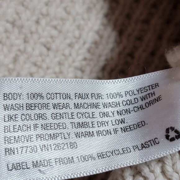 Cherokee Cream Knit Toddler Sweater Quarter Button - Size 4T - Picture 5 of 5